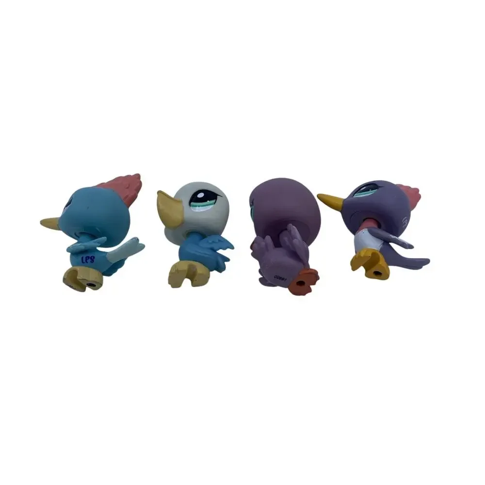 Littlest Pet Shop Bird Lot of 4 Figures Woodpecker, Swan, Pelican